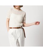 【ユナイテッドアローズ/UNITED ARROWS】のconte リンクルシャーリング レースTシャツ 大人の最旬トレンドファッション＆コーディネート founy(ファウニー) ファッション Fashion レディースファッション Fashion for Women トップス・カットソー Cut & Sew Tops シャツ・ブラウス・オフィスカジュアル Elegant Blouses & Button-Ups ロングTシャツ・Tシャツ Longline T-Shirts & Tees インナー Innerwear シアー Sheer, See-Through ジャケット Jacket, Outerwear フェミニン Feminine, Girly レース Lace, Lace Fabric thumbnail OFF WHITE|ID: prp329100004975389 ipo3291000000037297709