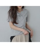 【コロニートゥーワンスリーナイン/COLONY 2139】のテレコレイヤードヘンリーネック半袖Tシャツ 大人の最旬トレンドファッション＆コーディネート founy(ファウニー) ファッション Fashion レディースファッション Fashion for Women トップス・カットソー Cut & Sew Tops シャツ・ブラウス・オフィスカジュアル Elegant Blouses & Button-Ups ロングTシャツ・Tシャツ Longline T-Shirts & Tees タンク Tank Top, Sleeveless Top 半袖 Short Sleeve, Half Sleeve 再入荷 Restock / Back in Stock 夏 Summer thumbnail グレー|ID: prp329100004975392 ipo3291000000037297722