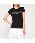 【ゲス/GUESS】のGUESS/KIARA Tee 大人の最旬トレンドファッション＆コーディネート founy(ファウニー) ファッション Fashion レディースファッション Fashion for Women ショート Short, Short Length スリーブ Sleeve, Long Sleeve / Short Sleeve thumbnail ブラック|ID: prp329100004975396 ipo3291000000037297737