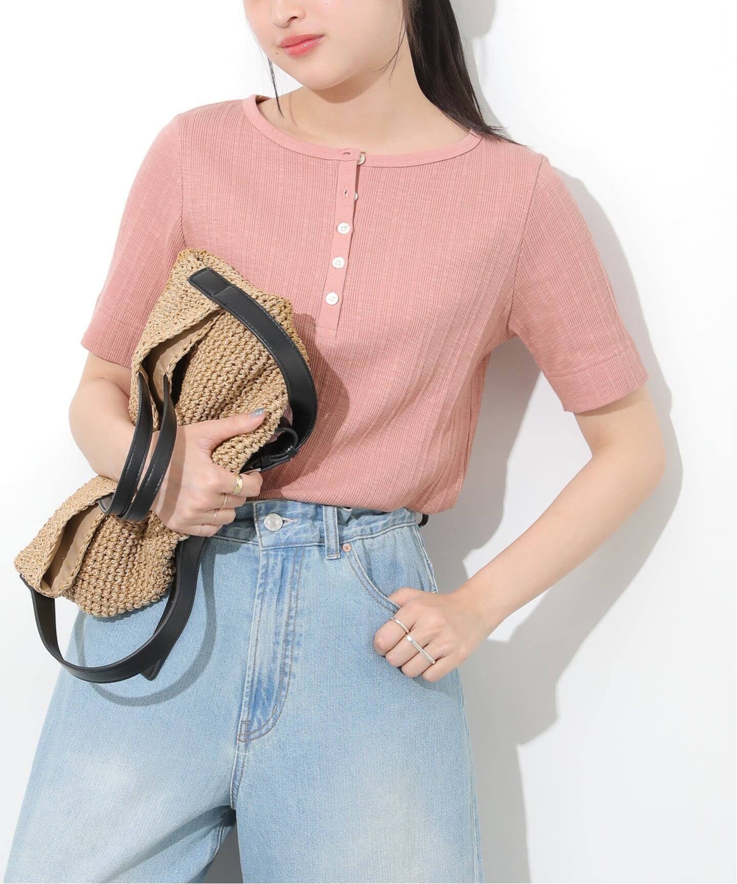 【ジャーナルスタンダード レリューム/JOURNAL STANDARD relume】のヘンリーネックランダムリブTシャツ 大人の最旬トレンドファッション＆コーディネート founy(ファウニー) 　ファッション　Fashion　レディースファッション　Fashion for Women　トップス・カットソー　Cut & Sew Tops　シャツ・ブラウス・オフィスカジュアル　Elegant Blouses & Button-Ups　ロングTシャツ・Tシャツ　Longline T-Shirts & Tees　2026年　2026　2026春夏・S/S　Spring/Summer 2026 SS26　夏　Summer　 other-1|ID: prp329100004975403 ipo3291000000037297761
