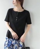 【ジャーナルスタンダード レリューム/JOURNAL STANDARD relume】のヘンリーネックランダムリブTシャツ 大人の最旬トレンドファッション＆コーディネート founy(ファウニー) ファッション Fashion レディースファッション Fashion for Women トップス・カットソー Cut & Sew Tops シャツ・ブラウス・オフィスカジュアル Elegant Blouses & Button-Ups ロングTシャツ・Tシャツ Longline T-Shirts & Tees 2026年 2026 2026春夏・S/S Spring/Summer 2026 SS26 夏 Summer thumbnail ブラック|ID: prp329100004975403 ipo3291000000037297763