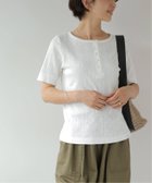 【ジャーナルスタンダード レリューム/JOURNAL STANDARD relume】のヘンリーネックランダムリブTシャツ 大人の最旬トレンドファッション＆コーディネート founy(ファウニー) ファッション Fashion レディースファッション Fashion for Women トップス・カットソー Cut & Sew Tops シャツ・ブラウス・オフィスカジュアル Elegant Blouses & Button-Ups ロングTシャツ・Tシャツ Longline T-Shirts & Tees 2026年 2026 2026春夏・S/S Spring/Summer 2026 SS26 夏 Summer thumbnail ホワイト|ID: prp329100004975403 ipo3291000000037297764