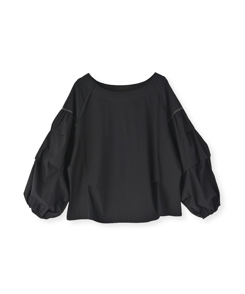 【マージュール/marjour】のSILKET BODY TUCK SLEEVE TOP インテリア・キッズ・メンズ・レディースファッション・服の通販 founy(ファウニー) 　ファッション　Fashion　レディースファッション　Fashion for Women　トップス・カットソー　Cut & Sew Tops　なめらか　Smooth, Silky Texture　カットソー　Cut and Sewn Top　シルケット　Silket, Silky Cotton　シンプル　Simple, Minimal　ストレッチ　Stretch, Stretchy Fabric　スリーブ　Sleeve, Long Sleeve / Short Sleeve　バランス　Balance, Style Balance　ボトム　Bottoms, Lower Wear　ポケット　Pocket, Pocket Detail　BLACK|ID: prp329100004975407 ipo3291000000037297778