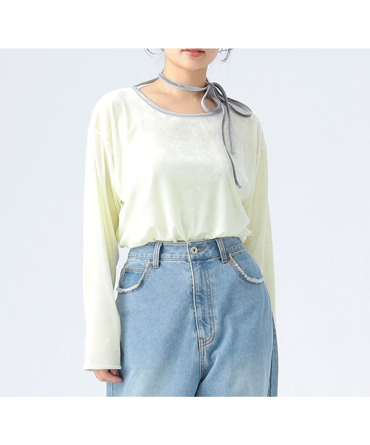 【ビームス ハート/BEAMS HEART】の【4/23新規値下げ】シアー ベロア リンガーTシャツ 26SS インテリア・キッズ・メンズ・レディースファッション・服の通販 founy(ファウニー) 　ファッション　Fashion　レディースファッション　Fashion for Women　トップス・カットソー　Cut & Sew Tops　シャツ・ブラウス・オフィスカジュアル　Elegant Blouses & Button-Ups　ロングTシャツ・Tシャツ　Longline T-Shirts & Tees　ベロアトップス　Velour Tops / Velvet-Look Items　2026年　2026　2026春夏・S/S　Spring/Summer 2026 SS26　おすすめ　Recommended / Our Picks　インナー　Innerwear　キャミソール　Camisole, Spaghetti Strap Top　シアー　Sheer, See-Through　スウェット / スエット　Sweatshirt, Sweatwear　デニム　Denim, Jeans Material　トレンド　Trend, Trending Now　ベロア　Velour, Soft Velvet　メッシュ　Mesh, Net Fabric　リボン　Ribbon, Bow　ワイド　Wide, Wide Fit　エレガント 上品　Elegant　LIGHT YELLOW|ID: prp329100004975411 ipo3291000000037297795