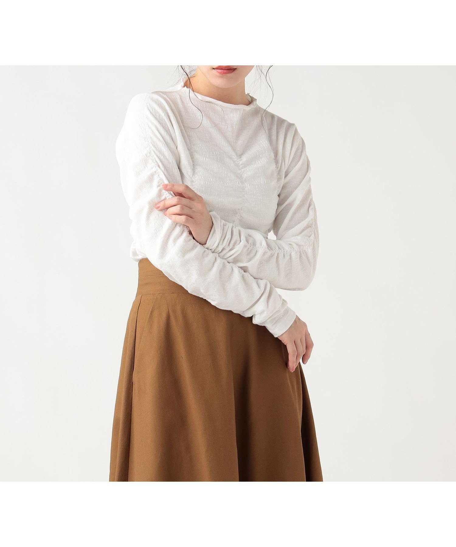 【ビームス ハート/BEAMS HEART】の【4/23新規値下げ】シャーリング ギャザー プルオーバー 26SS ウォッシャブル インテリア・キッズ・メンズ・レディースファッション・服の通販 founy(ファウニー) 　ファッション　Fashion　レディースファッション　Fashion for Women　トップス・カットソー　Cut & Sew Tops　カジュアルプルオーバー・ニットトップス　Pullovers & Knit Tops / Casual Pullovers　2026年　2026　2026春夏・S/S　Spring/Summer 2026 SS26　インナー　Innerwear　ウォッシャブル　Machine Washable　ギャザー　Gathered, Ruffled　シャーリング　Shirring, Ruched　フロント　Front, Front Design　ワイド　Wide, Wide Fit　OFF WHITE|ID: prp329100004975412 ipo3291000000037297798