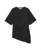 【ガレージ オブ グッド クロージング/GARAGE OF GOOD CLOTHING】の【日本製】アシメタックPO 大人の最旬トレンドファッション＆コーディネート founy(ファウニー) ファッション Fashion レディースファッション Fashion for Women アシンメトリー Asymmetrical Style シンプル Simple, Minimal スラックス Slacks, Dress Pants デニム Denim, Jeans Material ドレープ Drape, Draping Fabric フロント Front, Front Design ポケット Pocket, Pocket Detail 日本製 Made In Japan thumbnail ブラック|ID: prp329100004975414 ipo3291000000037297805