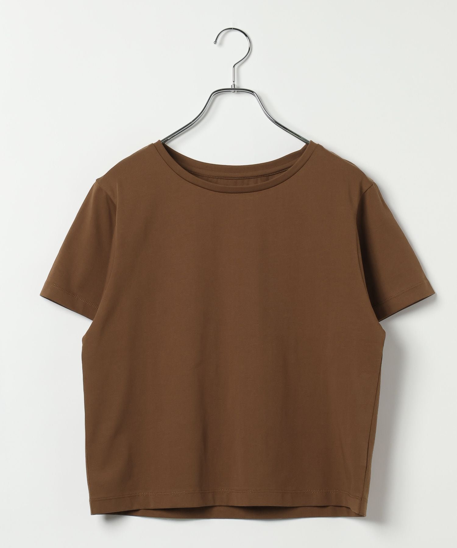 【ベイフロー/BAYFLOW】の接触冷感/汗ジミ防止/遮熱 マルチファンクション半袖Tシャツ インテリア・キッズ・メンズ・レディースファッション・服の通販 founy(ファウニー) 　ファッション　Fashion　レディースファッション　Fashion for Women　トップス・カットソー　Cut & Sew Tops　シャツ・ブラウス・オフィスカジュアル　Elegant Blouses & Button-Ups　ロングTシャツ・Tシャツ　Longline T-Shirts & Tees　おすすめ　Recommended / Our Picks　スリーブ　Sleeve, Long Sleeve / Short Sleeve　チェーン　Chain, Chain Strap　フレンチ　French, French Style　ベーシック　Basic, Essential　ボトム　Bottoms, Lower Wear　人気　Popular, Best Seller　半袖　Short Sleeve, Half Sleeve　抗菌　Antibacterial, Bacteria-Resistant　ブラウン50|ID: prp329100004975419 ipo3291000000037297819