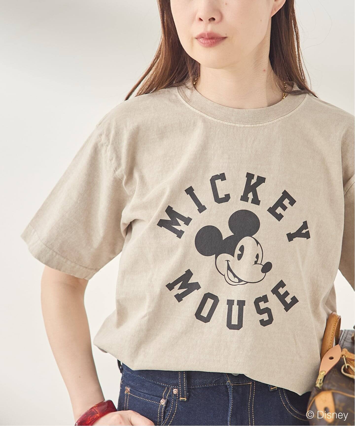 【ジャーナルスタンダード レサージュ/journal standard L'essage】の【MICKEY】ピグメントTシャツ インテリア・キッズ・メンズ・レディースファッション・服の通販 founy(ファウニー) 　ファッション　Fashion　レディースファッション　Fashion for Women　トップス・カットソー　Cut & Sew Tops　シャツ・ブラウス・オフィスカジュアル　Elegant Blouses & Button-Ups　ロングTシャツ・Tシャツ　Longline T-Shirts & Tees　2026年　2026　2026春夏・S/S　Spring/Summer 2026 SS26　インナー　Innerwear　ジャケット　Jacket, Outerwear　プリント　Print, Printed Pattern　ヴィンテージ　Vintage Style　ベージュ|ID: prp329100004975424 ipo3291000000037297837