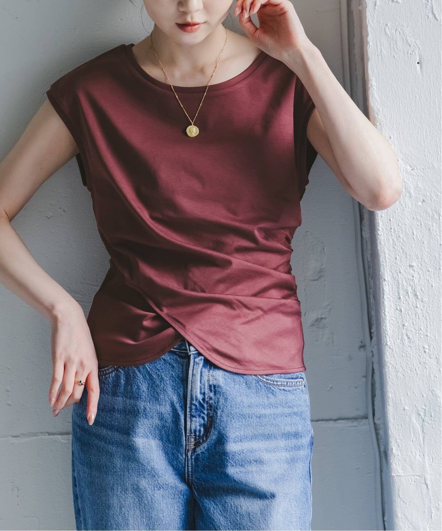 【ノーブル / スピック&スパン/NOBLE / Spick & Span】の《接触冷感》ウエストギャザーコンパクトT 大人の最旬トレンドファッション＆コーディネート founy(ファウニー) 　ファッション　Fashion　レディースファッション　Fashion for Women　ギャザー　Gathered, Ruffled　シンプル　Simple, Minimal　ストレッチ　Stretch, Stretchy Fabric　ドレープ　Drape, Draping Fabric　夏　Summer　 other-1|ID: prp329100004975436 ipo3291000000037297868