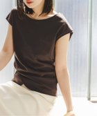 【ノーブル / スピック&スパン/NOBLE / Spick & Span】の《接触冷感》ウエストギャザーコンパクトT 大人の最旬トレンドファッション＆コーディネート founy(ファウニー) ファッション Fashion レディースファッション Fashion for Women ギャザー Gathered, Ruffled シンプル Simple, Minimal ストレッチ Stretch, Stretchy Fabric ドレープ Drape, Draping Fabric 夏 Summer thumbnail ブラウン|ID: prp329100004975436 ipo3291000000037297871