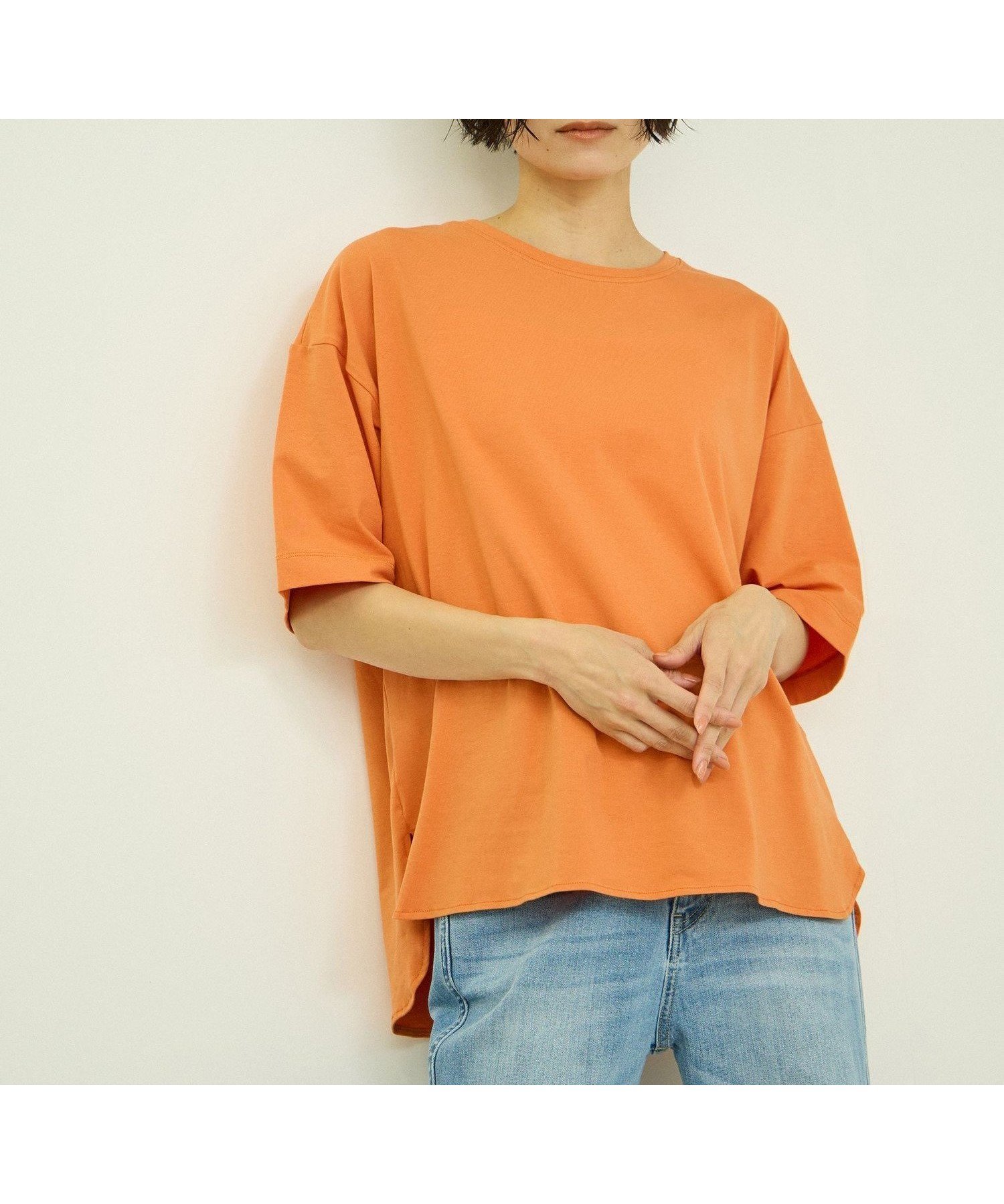 【ビッキー/VICKY】のひんやりオーバーサイズTシャツ 大人の最旬トレンドファッション＆コーディネート founy(ファウニー) 　ファッション　Fashion　レディースファッション　Fashion for Women　トップス・カットソー　Cut & Sew Tops　シャツ・ブラウス・オフィスカジュアル　Elegant Blouses & Button-Ups　ロングTシャツ・Tシャツ　Longline T-Shirts & Tees　春　Spring　吸水　Absorbent, Quick-Dry　ショート　Short, Short Length　ストレッチ　Stretch, Stretchy Fabric　デニム　Denim, Jeans Material　ポケット　Pocket, Pocket Detail　半袖　Short Sleeve, Half Sleeve　無地　Plain, Solid Color　リラックス　Relax, Relaxed Fit　S/S・春夏　SS, Spring/Summer, Warm Season　おすすめ　Recommended / Our Picks　夏　Summer　旅行　Travel　2026年　2026　2026春夏・S/S　Spring/Summer 2026 SS26　 other-1|ID: prp329100004975437 ipo3291000000037297872