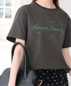 【ユーバイ スピック&スパン/U by Spick&Span】のロゴプリントハーフスリーブTシャツ 大人の最旬トレンドファッション＆コーディネート founy(ファウニー) ファッション Fashion レディースファッション Fashion for Women トップス・カットソー Cut & Sew Tops シャツ・ブラウス・オフィスカジュアル Elegant Blouses & Button-Ups ロングTシャツ・Tシャツ Longline T-Shirts & Tees インナー Innerwear グラフィック Graphic, Graphic Design コンパクト Compact, Small Size ジャケット Jacket, Outerwear スマート Smart, Elegant スラックス Slacks, Dress Pants デニム Denim, Jeans Material バランス Balance, Style Balance プリント Print, Printed Pattern ボトム Bottoms, Lower Wear thumbnail グレー|ID: prp329100004975442 ipo3291000000037297896
