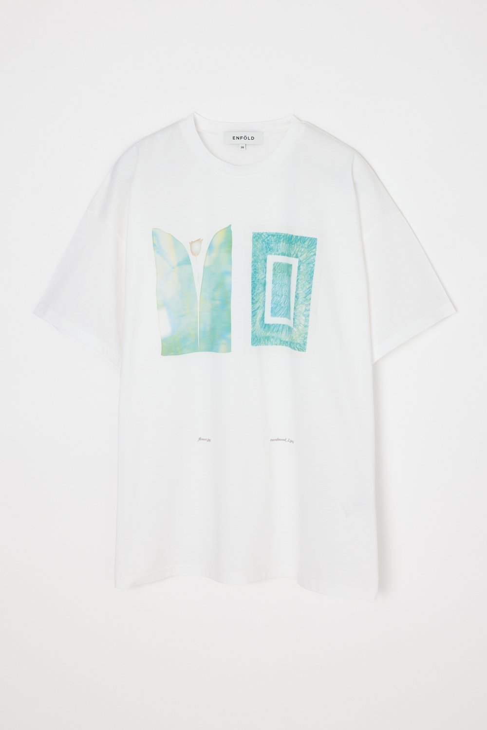 【エンフォルド/ENFOLD】のT-SHIRT インテリア・キッズ・メンズ・レディースファッション・服の通販 founy(ファウニー) 　ファッション　Fashion　レディースファッション　Fashion for Women　トップス・カットソー　Cut & Sew Tops　シャツ・ブラウス・オフィスカジュアル　Elegant Blouses & Button-Ups　ロングTシャツ・Tシャツ　Longline T-Shirts & Tees　シンプル　Simple, Minimal　プリント　Print, Printed Pattern　WHT|ID: prp329100004975445 ipo3291000000037297904