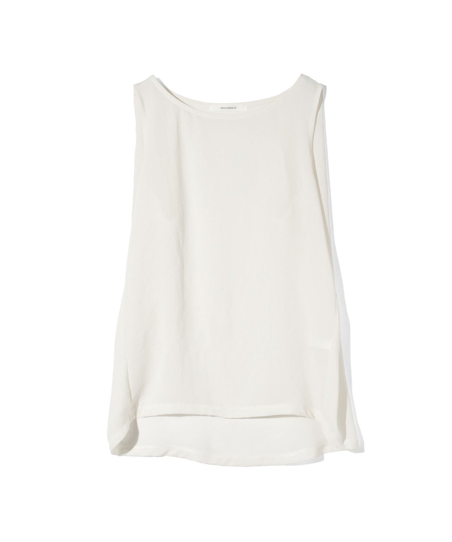 【マーコート/MARcourt】のMIDIUMISOLID for Ladies ノースリーブタックワイドプルオーバー インテリア・キッズ・メンズ・レディースファッション・服の通販 founy(ファウニー) 　ファッション　Fashion　レディースファッション　Fashion for Women　トップス・カットソー　Cut & Sew Tops　キャミソール&ノースリーブ　Camisoles & Sleeveless Tops　カジュアルプルオーバー・ニットトップス　Pullovers & Knit Tops / Casual Pullovers　おすすめ　Recommended / Our Picks　シアー　Sheer, See-Through　ドレープ　Drape, Draping Fabric　ノースリーブ　Sleeveless, No-Sleeve　ポケット　Pocket, Pocket Detail　エレガント 上品　Elegant　今季　This Season, Current Season　再入荷　Restock / Back in Stock　無地　Plain, Solid Color　オフホワイト|ID: prp329100004975452 ipo3291000000037297933