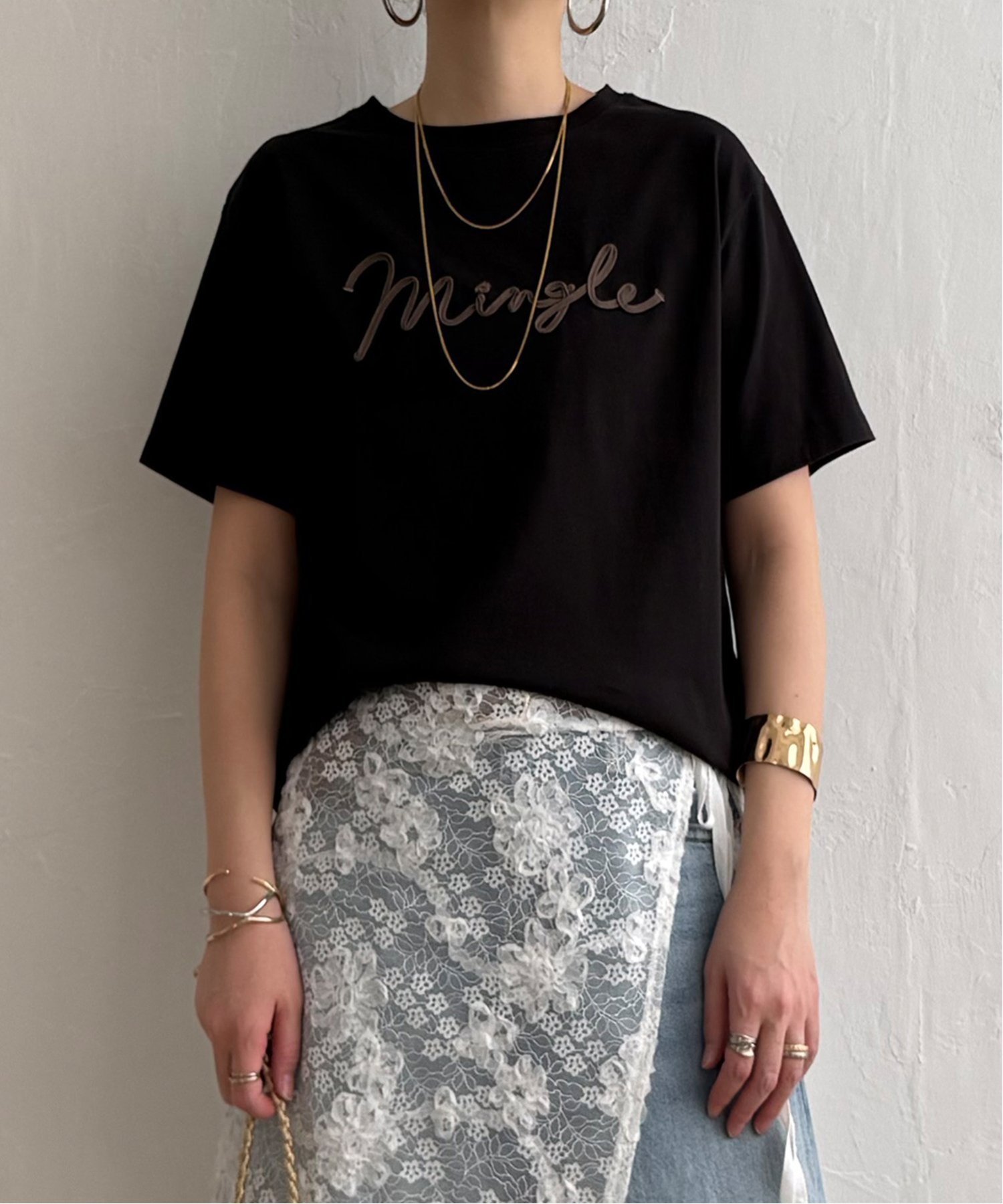 【エルビーシー/LBC】のカラーコード刺繍ロゴTシャツ インテリア・キッズ・メンズ・レディースファッション・服の通販 founy(ファウニー) 　ファッション　Fashion　レディースファッション　Fashion for Women　トップス・カットソー　Cut & Sew Tops　シャツ・ブラウス・オフィスカジュアル　Elegant Blouses & Button-Ups　ロングTシャツ・Tシャツ　Longline T-Shirts & Tees　シンプル　Simple, Minimal　ベーシック　Basic, Essential　ボトム　Bottoms, Lower Wear　半袖　Short Sleeve, Half Sleeve　ブラック|ID: prp329100004975458 ipo3291000000037297966
