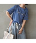 【エルビーシー/LBC】のカラーコード刺繍ロゴTシャツ 大人の最旬トレンドファッション＆コーディネート founy(ファウニー) ファッション Fashion レディースファッション Fashion for Women トップス・カットソー Cut & Sew Tops シャツ・ブラウス・オフィスカジュアル Elegant Blouses & Button-Ups ロングTシャツ・Tシャツ Longline T-Shirts & Tees シンプル Simple, Minimal ベーシック Basic, Essential ボトム Bottoms, Lower Wear 半袖 Short Sleeve, Half Sleeve thumbnail ブルー|ID: prp329100004975458 ipo3291000000037297967