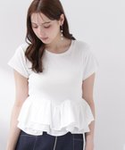 【プロポーション ボディドレッシング/PROPORTION BODY DRESSING】のa/mie ホイップフリルTシャツ 大人の最旬トレンドファッション＆コーディネート founy(ファウニー) ファッション Fashion レディースファッション Fashion for Women トップス・カットソー Cut & Sew Tops シャツ・ブラウス・オフィスカジュアル Elegant Blouses & Button-Ups ロングTシャツ・Tシャツ Longline T-Shirts & Tees カットソー Cut and Sewn Top コンパクト Compact, Small Size フリル Frill, Ruffle thumbnail ホワイト×ホワイト|ID: prp329100004975459 ipo3291000000037297971