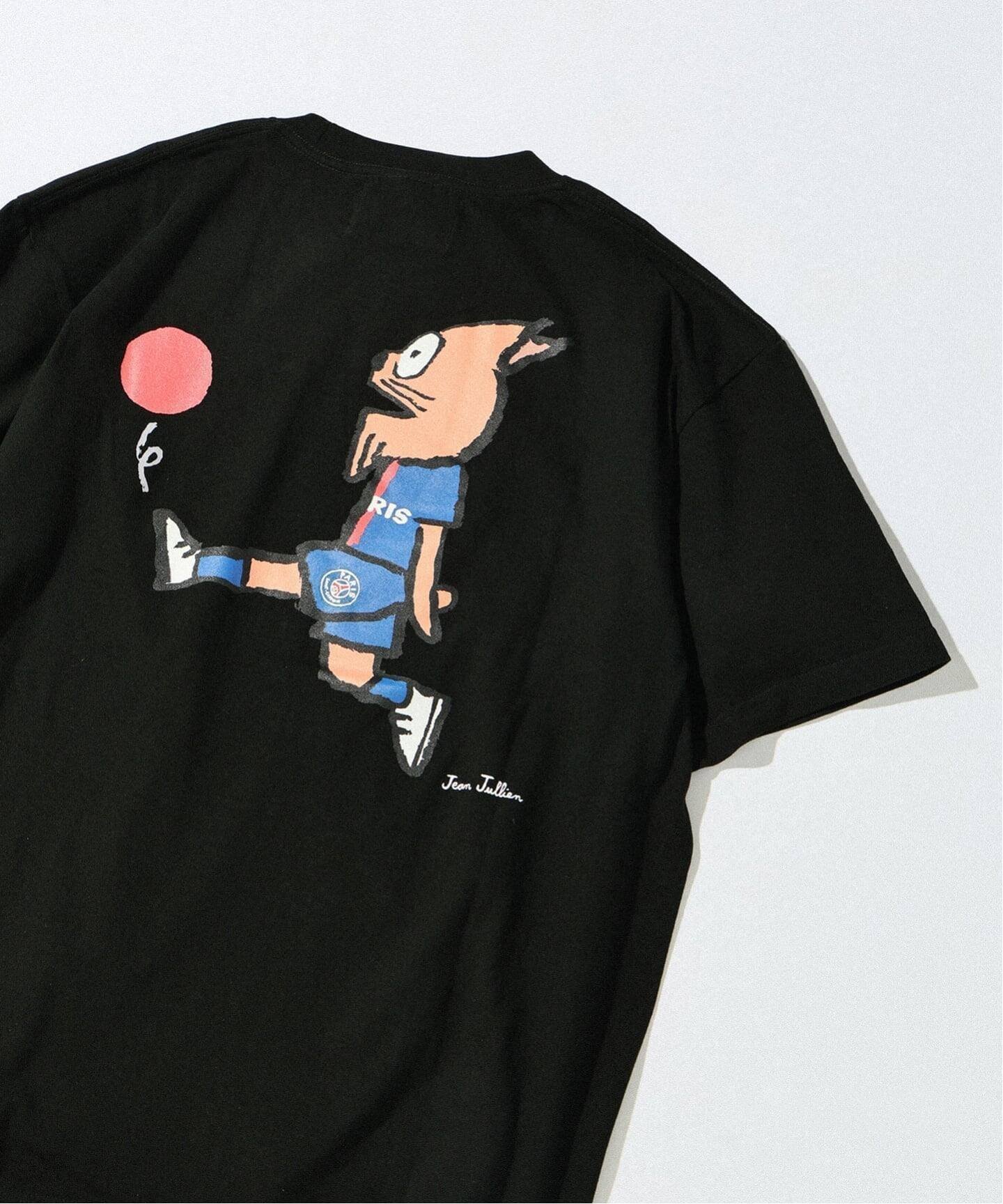 【エディフィス/EDIFICE】のJEAN JULIEN x PSG TEE 2 インテリア・キッズ・メンズ・レディースファッション・服の通販 founy(ファウニー) 　ファッション　Fashion　レディースファッション　Fashion for Women　キャラクター　Character, Licensed Characters　サッカー　Seersucker, Summer Fabric　シンプル　Simple, Minimal　スポーツ　Sports, Activewear　スマート　Smart, Elegant　人気　Popular, Best Seller　猫　Cat, Kitty　フランス　France, French　ワーク　Workwear, Utility Style　ブラック|ID: prp329100004975464 ipo3291000000037297991