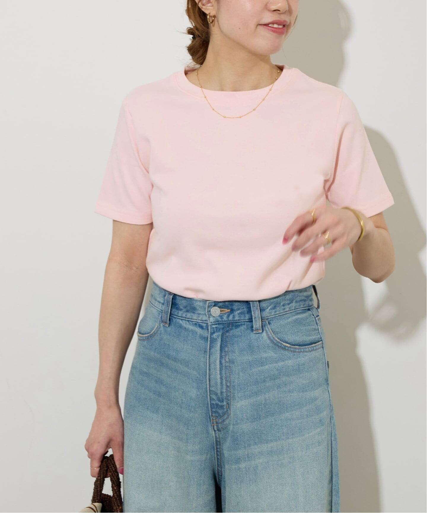 【ジャーナルスタンダード レリューム/JOURNAL STANDARD relume】の《一部WEB限定追加》TCダンボールショートスリーブTEE インテリア・キッズ・メンズ・レディースファッション・服の通販 founy(ファウニー) 　ファッション　Fashion　レディースファッション　Fashion for Women　2026年　2026　2026春夏・S/S　Spring/Summer 2026 SS26　おすすめ　Recommended / Our Picks　インナー　Innerwear　カットソー　Cut and Sewn Top　ピンク B|ID: prp329100004975465 ipo3291000000037297999