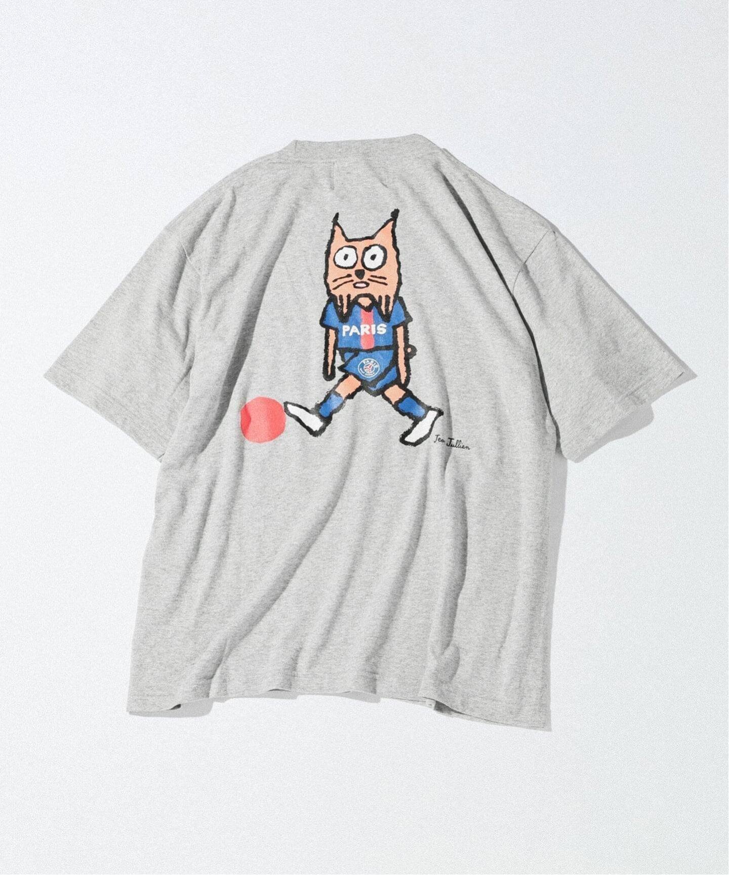 【エディフィス/EDIFICE】のJEAN JULIEN x PSG TEE 1 インテリア・キッズ・メンズ・レディースファッション・服の通販 founy(ファウニー) 　ファッション　Fashion　レディースファッション　Fashion for Women　キャラクター　Character, Licensed Characters　サッカー　Seersucker, Summer Fabric　シンプル　Simple, Minimal　スポーツ　Sports, Activewear　スマート　Smart, Elegant　人気　Popular, Best Seller　猫　Cat, Kitty　フランス　France, French　ワーク　Workwear, Utility Style　グレーB|ID: prp329100004975466 ipo3291000000037298001