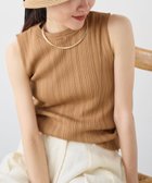 【ルクールブラン/le.coeur blanc】の《WEB限定アイテム》ランダムリブノースリーブトップス 大人の最旬トレンドファッション＆コーディネート founy(ファウニー) ファッション Fashion レディースファッション Fashion for Women トップス・カットソー Cut & Sew Tops キャミソール&ノースリーブ Camisoles & Sleeveless Tops thumbnail キャメル|ID: prp329100004975469 ipo3291000000037298020