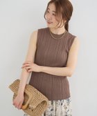 【ルクールブラン/le.coeur blanc】の《WEB限定アイテム》ランダムリブノースリーブトップス ブラウン|ID: prp329100004975469 ipo3291000000037352514