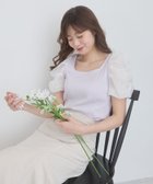 【マジェスティック レゴン/MAJESTIC LEGON】のシアースリーブトップス 大人の最旬トレンドファッション＆コーディネート founy(ファウニー) ファッション Fashion レディースファッション Fashion for Women トップス・カットソー Cut & Sew Tops インナー Innerwear カットソー Cut and Sewn Top キャミソール Camisole, Spaghetti Strap Top シアー Sheer, See-Through シャーリング Shirring, Ruched シンプル Simple, Minimal デニム Denim, Jeans Material ビスチェ Bustier, Corset Top フィット Fit, Slim Fit フェミニン Feminine, Girly ボトム Bottoms, Lower Wear 夏 Summer thumbnail ラベンダー|ID: prp329100004975472 ipo3291000000037298031