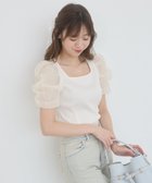 【マジェスティック レゴン/MAJESTIC LEGON】のシアースリーブトップス 大人の最旬トレンドファッション＆コーディネート founy(ファウニー) ファッション Fashion レディースファッション Fashion for Women トップス・カットソー Cut & Sew Tops インナー Innerwear カットソー Cut and Sewn Top キャミソール Camisole, Spaghetti Strap Top シアー Sheer, See-Through シャーリング Shirring, Ruched シンプル Simple, Minimal デニム Denim, Jeans Material ビスチェ Bustier, Corset Top フィット Fit, Slim Fit フェミニン Feminine, Girly ボトム Bottoms, Lower Wear 夏 Summer thumbnail アイボリー|ID: prp329100004975472 ipo3291000000037298032