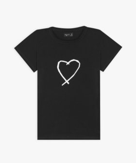 【アニエスベー ファム/agnes b. FEMME】のアイコニック プリント コットン 半袖 Tシャツ Sarajevo heart 大人の最旬トレンドファッション＆コーディネート founy(ファウニー) ファッション Fashion レディースファッション Fashion for Women トップス・カットソー Cut & Sew Tops シャツ・ブラウス・オフィスカジュアル Elegant Blouses & Button-Ups ロングTシャツ・Tシャツ Longline T-Shirts & Tees インナー Innerwear コレクション Collection, Seasonal Line シンプル Simple, Minimal スリーブ Sleeve, Long Sleeve / Short Sleeve フレンチ French, French Style プリント Print, Printed Pattern ボックス Boxy, Box Shape 半袖 Short Sleeve, Half Sleeve モチーフ Motif, Design Theme A/W・秋冬 Autumn/Winter 夏 Summer |ID:prp329100004975473