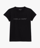 【アニエスベー ファム/agnes b. FEMME】のメッセージ プリント コットン 半袖 Tシャツ J aime le cinema! 大人の最旬トレンドファッション＆コーディネート founy(ファウニー) ファッション Fashion レディースファッション Fashion for Women トップス・カットソー Cut & Sew Tops シャツ・ブラウス・オフィスカジュアル Elegant Blouses & Button-Ups ロングTシャツ・Tシャツ Longline T-Shirts & Tees コレクション Collection, Seasonal Line 定番 Standard, Basic Item フランス France, French プリント Print, Printed Pattern 半袖 Short Sleeve, Half Sleeve thumbnail ブラック|ID: prp329100004975475 ipo3291000000037298040