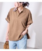 【ジャーナルスタンダード/JOURNAL STANDARD】の別注【RIDING HIGH/ライディングハイ】サッカーシャツ 大人の最旬トレンドファッション＆コーディネート founy(ファウニー) ファッション Fashion レディースファッション Fashion for Women トップス・カットソー Cut & Sew Tops シャツ・ブラウス・オフィスカジュアル Elegant Blouses & Button-Ups アメリカン American Style カットソー Cut and Sewn Top サッカー Seersucker, Summer Fabric スタンダード Standard, Basic セットアップ Set-Up, Coordinated Outfit 別注 Limited Edition, Custom Order 夏 Summer thumbnail キャメル|ID: prp329100004975476 ipo3291000000037298043