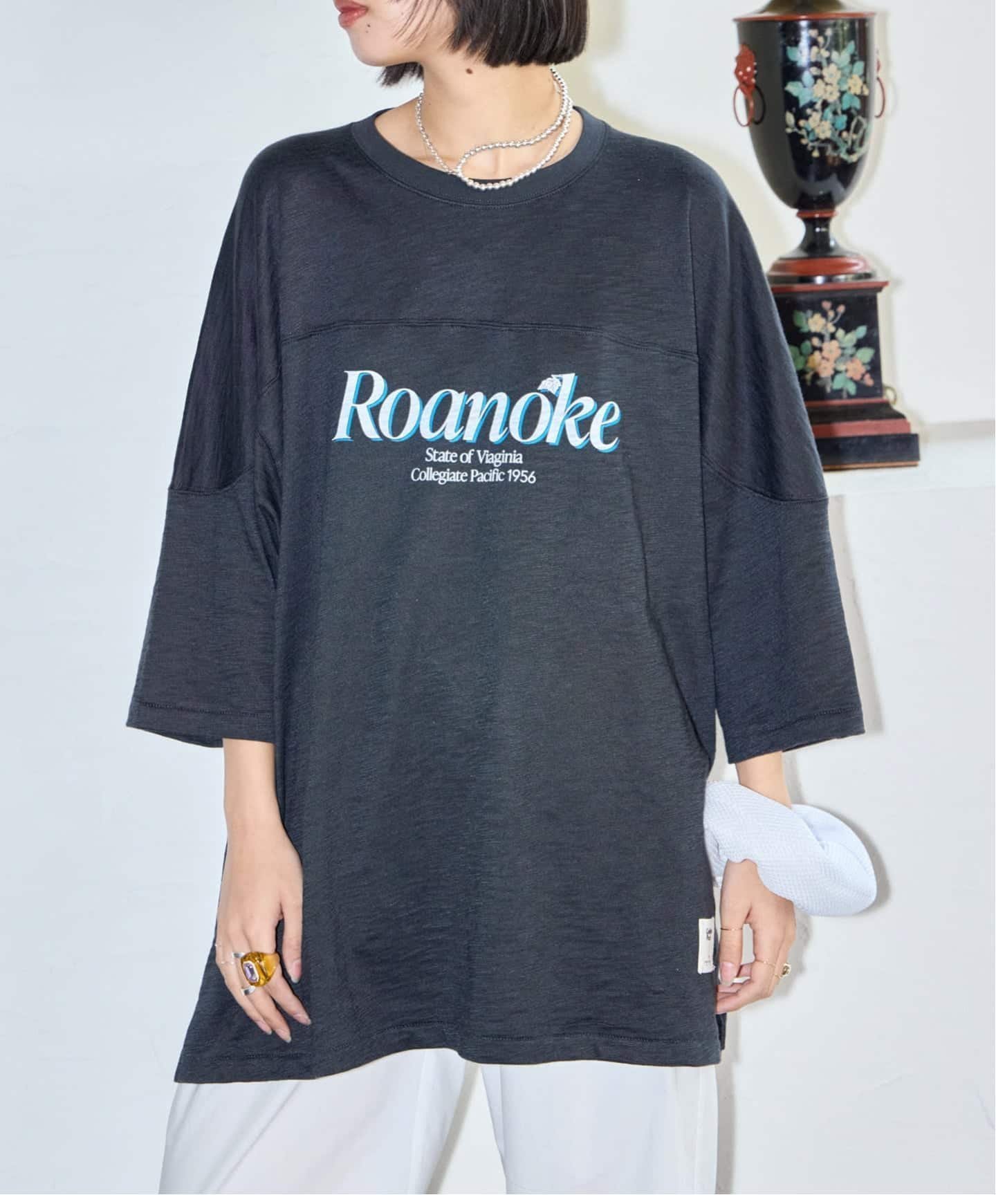 【シティーショップ/CITYSHOP】のCOLLEGIATE PACIFIC BIG FOOTBALL T SHIRT CP-26S-004 Tシャツ インテリア・キッズ・メンズ・レディースファッション・服の通販 founy(ファウニー) 　ファッション　Fashion　レディースファッション　Fashion for Women　トップス・カットソー　Cut & Sew Tops　シャツ・ブラウス・オフィスカジュアル　Elegant Blouses & Button-Ups　ロングTシャツ・Tシャツ　Longline T-Shirts & Tees　ストレート　Straight, Straight Cut　スマート　Smart, Elegant　フェルト　Felt, Felt Fabric　フロント　Front, Front Design　プリント　Print, Printed Pattern　メランジ　Melange, Mixed Yarn　グレー|ID: prp329100004975477 ipo3291000000037298046