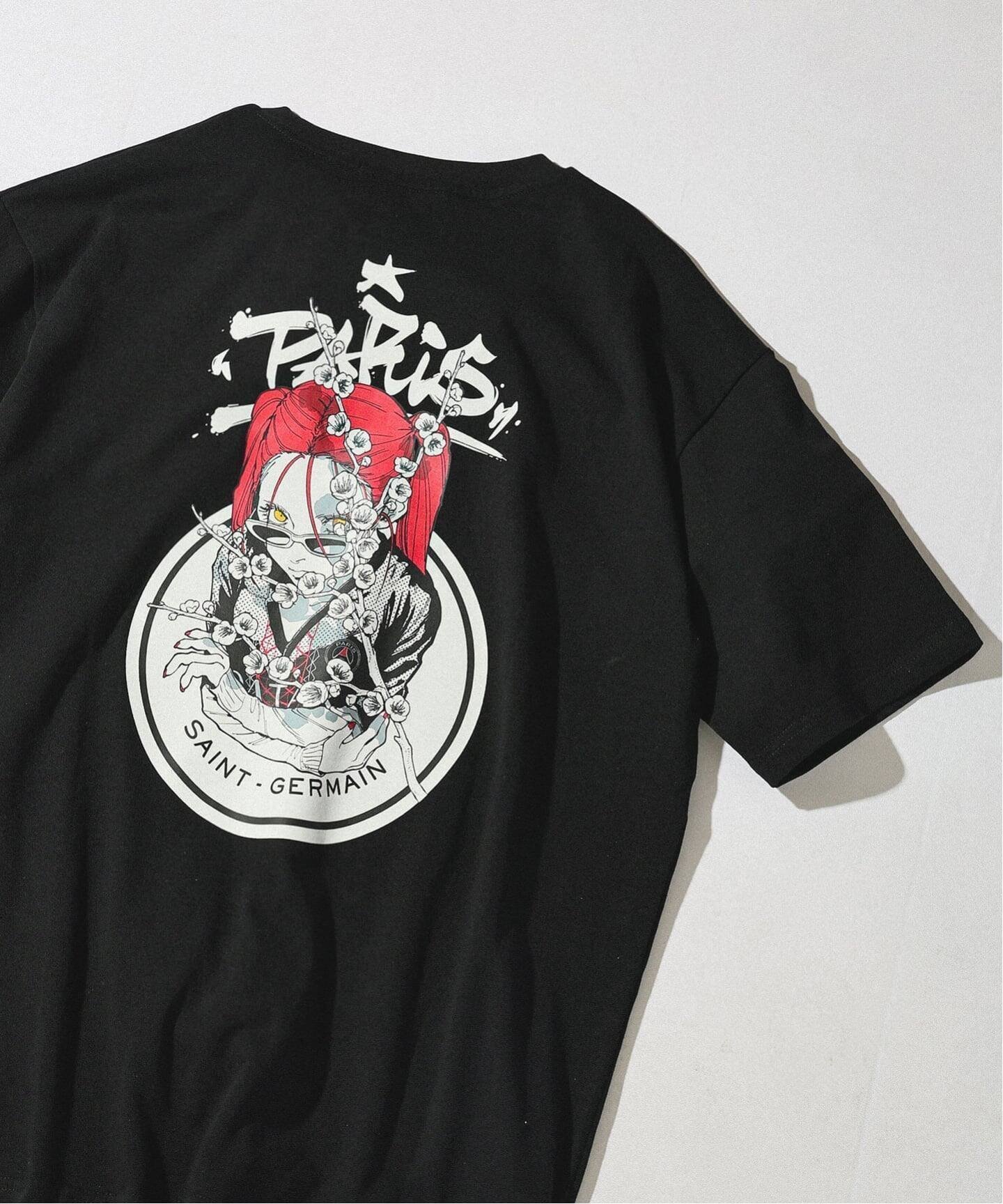 【エディフィス/EDIFICE】の【PSG x NAKAKI 】 ART GRAPHIC TEE インテリア・キッズ・メンズ・レディースファッション・服の通販 founy(ファウニー) 　ファッション　Fashion　レディースファッション　Fashion for Women　イラスト　Illustration　キャラクター　Character, Licensed Characters　コレクション　Collection, Seasonal Line　サッカー　Seersucker, Summer Fabric　スポーツ　Sports, Activewear　スマート　Smart, Elegant　人気　Popular, Best Seller　フランス　France, French　ワーク　Workwear, Utility Style　ブラック|ID: prp329100004975489 ipo3291000000037298088