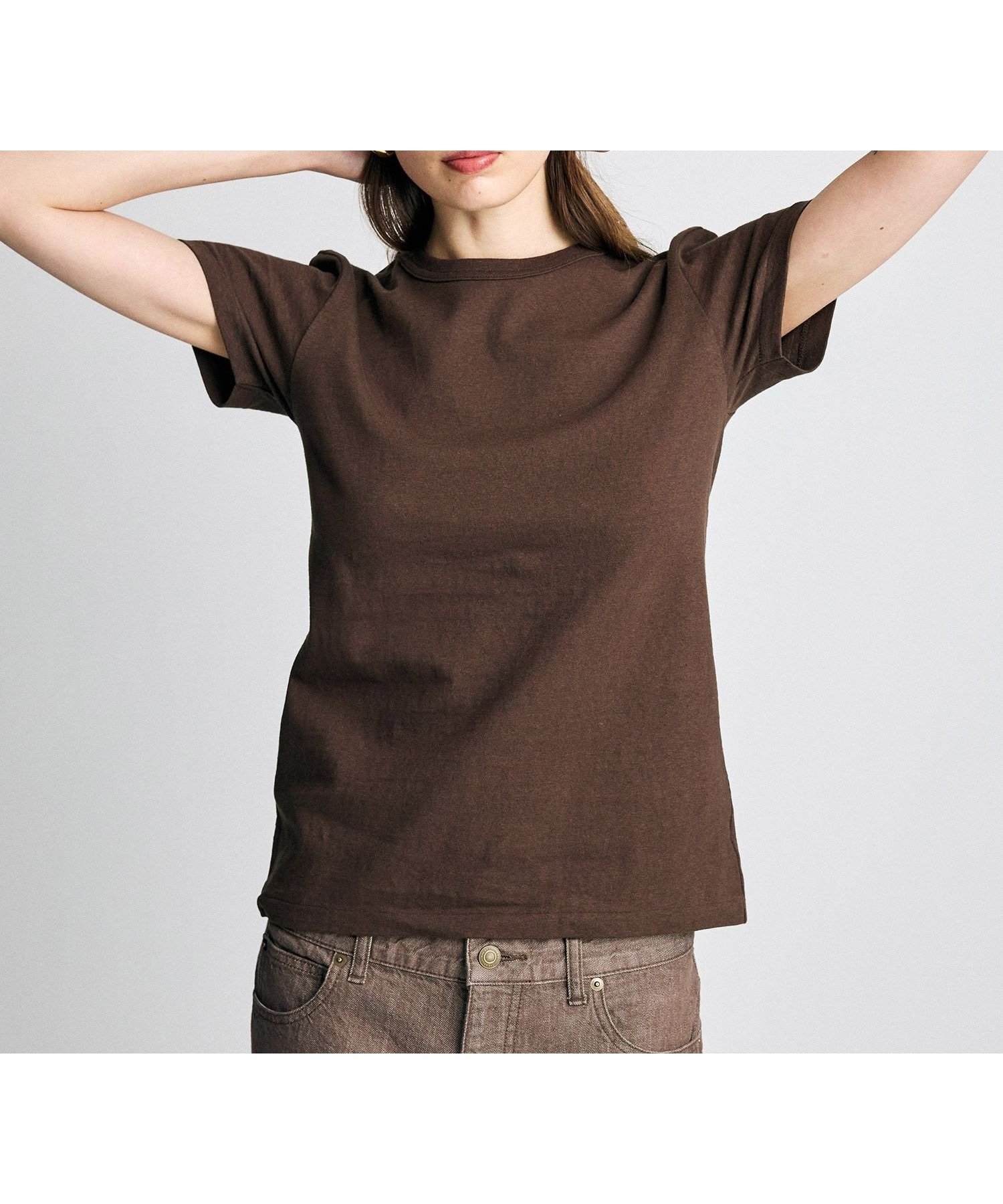 【ブリル/BRILL】のコンパクトTシャツ インテリア・キッズ・メンズ・レディースファッション・服の通販 founy(ファウニー) 　ファッション　Fashion　レディースファッション　Fashion for Women　トップス・カットソー　Cut & Sew Tops　シャツ・ブラウス・オフィスカジュアル　Elegant Blouses & Button-Ups　ロングTシャツ・Tシャツ　Longline T-Shirts & Tees　コンパクト　Compact, Small Size　ブラウン57|ID: prp329100004975499 ipo3291000000037298126