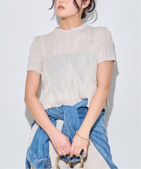 【ジャーナルスタンダード レサージュ/journal standard L'essage】の【Gongdid Design】 Carry Over_Wavy_Crop Top トップス 大人の最旬トレンドファッション＆コーディネート founy(ファウニー) ファッション Fashion レディースファッション Fashion for Women トップス・カットソー Cut & Sew Tops 2026年 2026 2026春夏・S/S Spring/Summer 2026 SS26 テクスチャー Texture, Textured Fabric パターン Pattern, Design Print ファブリック Fabric, Textile フィット Fit, Slim Fit プリーツ Pleats, Pleated |ID:prp329100004975500