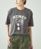 【ジャーナルスタンダード レサージュ/journal standard L'essage】のMIXTA/ミクスタ HEMET CREW Tシャツ 大人の最旬トレンドファッション＆コーディネート founy(ファウニー) ファッション Fashion レディースファッション Fashion for Women トップス・カットソー Cut & Sew Tops シャツ・ブラウス・オフィスカジュアル Elegant Blouses & Button-Ups ロングTシャツ・Tシャツ Longline T-Shirts & Tees インディゴ Indigo Denim グラフィック Graphic, Graphic Design デニム Denim, Jeans Material 人気 Popular, Best Seller ハンド Hand, Handmade プリント Print, Printed Pattern thumbnail ブラック|ID: prp329100004975501 ipo3291000000037298137