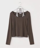 【ユーバイ スピック&スパン/U by Spick&Span】のPISCESS/パイシス Layered Halter Long Sleeve Tops 大人の最旬トレンドファッション＆コーディネート founy(ファウニー) ファッション Fashion レディースファッション Fashion for Women トップス・カットソー Cut & Sew Tops スマート Smart, Elegant ベーシック Basic, Essential 水着 Swimsuit, Swimwear thumbnail ブラウン|ID: prp329100004975503 ipo3291000000037298145