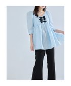 【ビーフラット/bflat】のエッジリボンセットアップドレス 2点セット セパレート パンツドレス 結婚式 成人式 ライトブルー|ID: prp329100004975540 ipo3291000000037298419