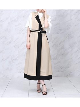 【ヴァン/Vin】のラウンドヘムバイカラージレワンピ 大人の最旬トレンドファッション＆コーディネート founy(ファウニー) ファッション Fashion レディースファッション Fashion for Women アウター Coat / Outerwear Collection インナー Innerwear 春 Spring カットソー Cut and Sewn Top ジャンスカ Jumper Skirt, Pinafore Dress 人気 Popular, Best Seller モダン Modern, Contemporary ロング Long, Long-Length S/S・春夏 SS, Spring/Summer, Warm Season 夏 Summer エレガント 上品 Elegant |ID:prp329100004975544
