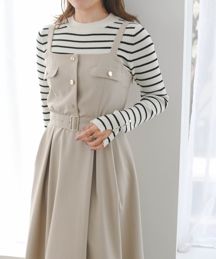【ミッシュマッシュ/MISCH MASCH】のフラップ付きジャンスカ MM617401 インテリア・キッズ・メンズ・レディースファッション・服の通販 founy(ファウニー) https://founy.com/ ファッション Fashion レディースファッション Fashion for Women インナー Innerwear カットソー Cut and Sewn Top シンプル Simple, Minimal フェミニン Feminine, Girly フラップ Flap, Flap Pocket フロント Front, Front Design ポケット Pocket, Pocket Detail リブニット Rib Knit, Ribbed Knit ロング Long, Long-Length エレガント 上品 Elegant |ID: prp329100004975545 ipo3291000000037298431
