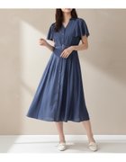 【ミッシュマッシュ/MISCH MASCH】のケープフレア袖シャツワンピース MM627407 ネイビー|ID: prp329100004975548 ipo3291000000037298448