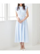 【セルフォード/CELFORD】の【洗える】バルーンスリーブシャツワンピース 大人の最旬トレンドファッション＆コーディネート founy(ファウニー) ファッション Fashion レディースファッション Fashion for Women ワンピース Dresses シャツワンピース / 1枚で着映えコーデ Shirt Dresses おすすめ Recommended / Our Picks ウェーブ Wavy Pattern サッカー Seersucker, Summer Fabric ストレート Straight, Straight Cut スマート Smart, Elegant チェック Check, Plaid, Tartan エレガント 上品 Elegant 洗える Machine Washable 無地 Plain, Solid Color thumbnail SAX[083]|ID: prp329100004975560 ipo3291000000037298492