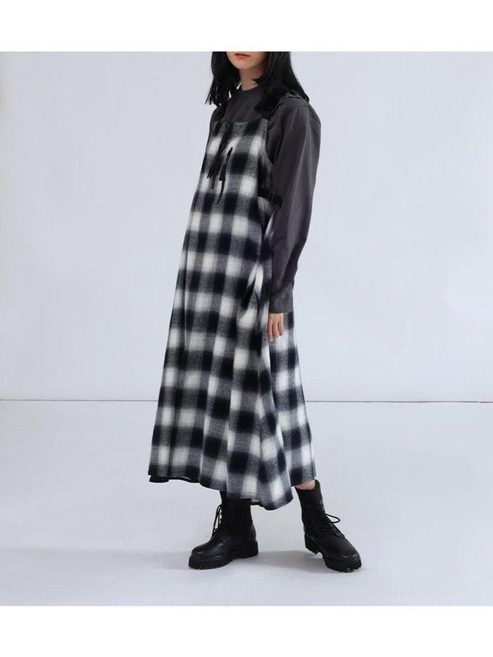 【ラシュッド/LASUD】のオンブレチェック×シアーレイヤードジャンパースカート インテリア・キッズ・メンズ・レディースファッション・服の通販 founy(ファウニー) https://founy.com/ ファッション Fashion レディースファッション Fashion for Women スカート Skirts インナー Innerwear カットソー Cut and Sewn Top シアー Sheer, See-Through スリット Slit, Slit Detail チュール Tulip, Tulip Motif トレーナー Sweatshirt, Trainer バランス Balance, Style Balance フェイクレザー Faux Leather, PU Leather フロント Front, Front Design ラップ Wrap, Wrap Design ロング Long, Long-Length |ID: prp329100004975576 ipo3291000000037298564