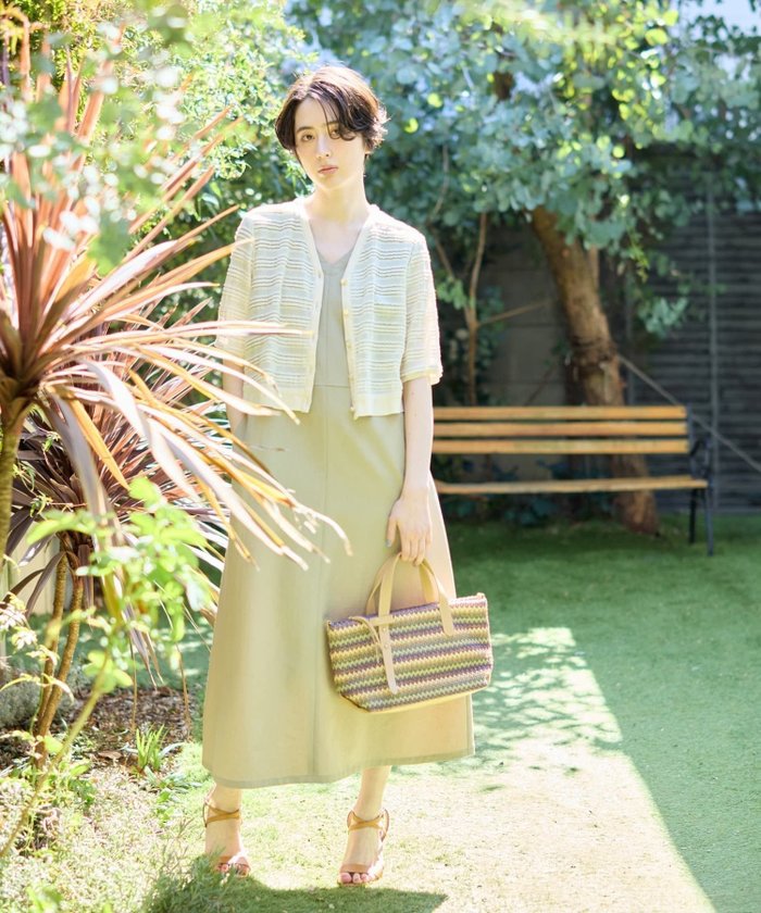 【キャラオクルス/CARA OCRUZ】の洗える ドッキングワンピース インテリア・キッズ・メンズ・レディースファッション・服の通販 founy(ファウニー) https://founy.com/ ファッション Fashion レディースファッション Fashion for Women ワンピース Dresses ウォッシャブル Machine Washable カーディガン Cardigan, Knitwear ドッキング Docking, Mixed Material バランス Balance, Style Balance フレア Flare, Flared ポケット Pocket, Pocket Detail ラッセル Raschel, Raschel Lace レース Lace, Lace Fabric エレガント 上品 Elegant 半袖 Short Sleeve, Half Sleeve 夏 Summer 洗える Machine Washable |ID: prp329100004975582 ipo3291000000037390284