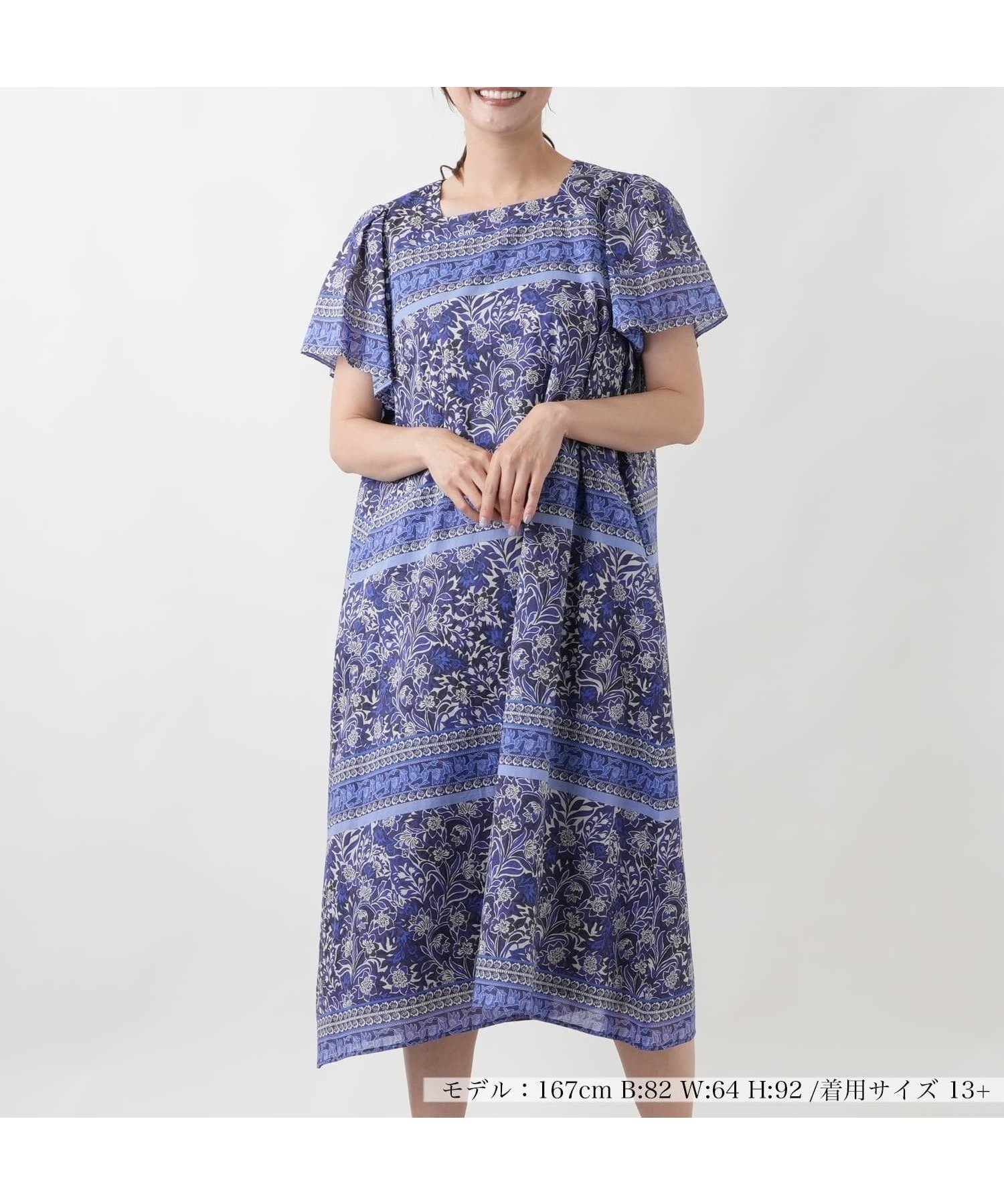 【レリアンプラスハウス/Leilian PLUS HOUSE】のワンピース【プラス企画】 大人の最旬トレンドファッション＆コーディネート founy(ファウニー) 　ファッション　Fashion　レディースファッション　Fashion for Women　ワンピース　Dresses　ウォッシャブル　Machine Washable　カーディガン　Cardigan, Knitwear　ジャケット　Jacket, Outerwear　スリーブ　Sleeve, Long Sleeve / Short Sleeve　プリント　Print, Printed Pattern　ポケット　Pocket, Pocket Detail　半袖　Short Sleeve, Half Sleeve　リゾート　Resort, Vacation Style　レギュラー　Regular, Standard Fit　夏　Summer　旅行　Travel　エレガント 上品　Elegant　 other-1|ID: prp329100004975584 ipo3291000000037298590