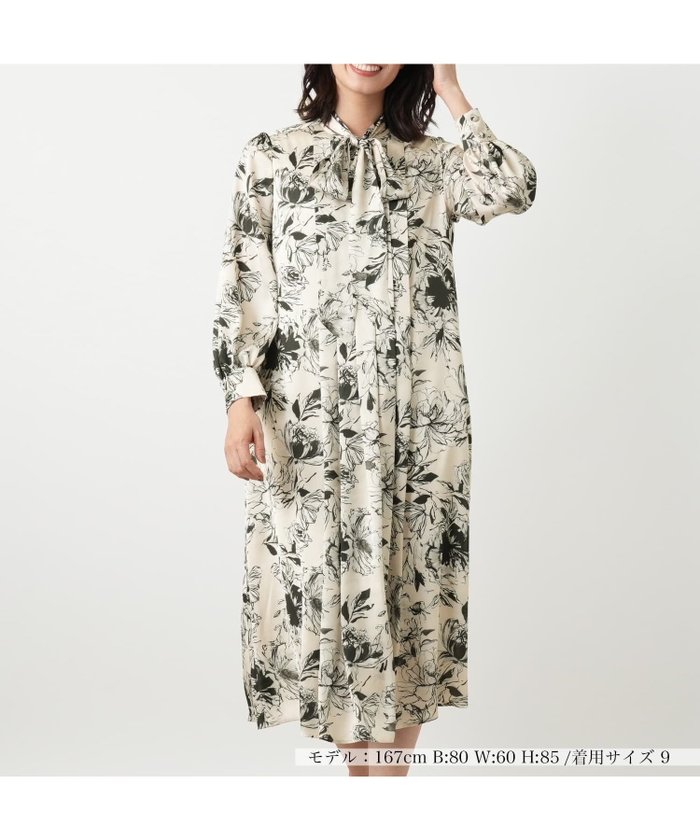 【レリアン/LEILIAN】の花柄ワンピース インテリア・キッズ・メンズ・レディースファッション・服の通販 founy(ファウニー) https://founy.com/ ファッション Fashion レディースファッション Fashion for Women ワンピース Dresses イタリア Italy ウォッシャブル Machine Washable サテン Satin, Glossy Fabric ジャケット Jacket, Outerwear ドレープ Drape, Draping Fabric プリント Print, Printed Pattern ポケット Pocket, Pocket Detail エレガント 上品 Elegant 夏 Summer |ID: prp329100004975585 ipo3291000000037298592