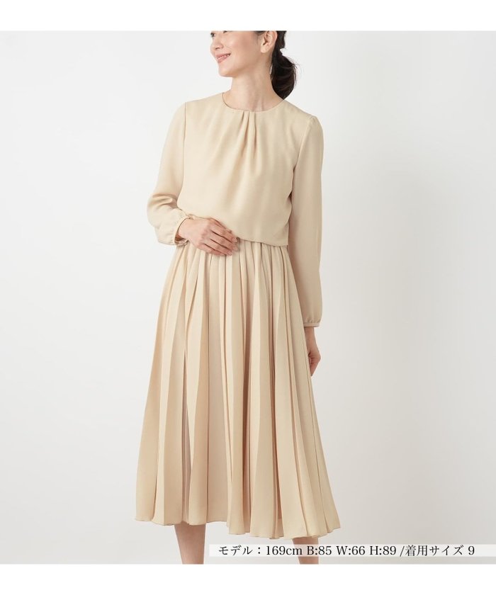 【レリアン/LEILIAN】のワンピース インテリア・キッズ・メンズ・レディースファッション・服の通販 founy(ファウニー) https://founy.com/ ファッション Fashion レディースファッション Fashion for Women ワンピース Dresses イエロー Yellow エレガント 上品 Elegant ジャケット Jacket, Outerwear スリーブ Sleeve, Long Sleeve / Short Sleeve セレモニー Ceremony プリーツ Pleats, Pleated ポケット Pocket, Pocket Detail 春 Spring |ID: prp329100004975589 ipo3291000000037298600