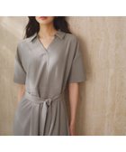 【アンデミュウ/Andemiu】のスキッパーシャツワンピース 大人の最旬トレンドファッション＆コーディネート founy(ファウニー) ファッション Fashion レディースファッション Fashion for Women ワンピース Dresses シャツワンピース / 1枚で着映えコーデ Shirt Dresses スカーフ Scarf, Neckwear スキッパー Skipper, Open Collar デコルテ Décolleté, Neckline バランス Balance, Style Balance メタル Metal, Metal Parts モダン Modern, Contemporary エレガント 上品 Elegant thumbnail ライトカーキ|ID: prp329100004975608 ipo3291000000037298659
