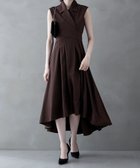 【ビーフラット/bflat】のMany wayジャケットライクスリーブレスドレス 大人の最旬トレンドファッション＆コーディネート founy(ファウニー) ファッション Fashion レディースファッション Fashion for Women アウター Coat / Outerwear Collection レディースジャケット・軽アウター Jackets ワンピース Dresses フォーマル・パーティードレス・結婚式用ドレス Elegant & Casual Dresses インナー Innerwear ギャザー Gathered, Ruffled ショート Short, Short Length シンプル Simple, Minimal ジャケット Jacket, Outerwear テーラード Tailored, Tailored Fit フラット Flat, Flat Shoes フレア Flare, Flared ヘムライン Hemline, Bottom Cut ポケット Pocket, Pocket Detail リボン Ribbon, Bow 結婚式 Wedding thumbnail ブラウン|ID: prp329100004975609 ipo3291000000037298664