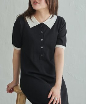 【ヴァンス エクスチェンジ/VENCE EXCHANGE】のバイカラーロングポロワンピース 大人の最旬トレンドファッション＆コーディネート founy(ファウニー) ファッション Fashion レディースファッション Fashion for Women ワンピース Dresses サマー Summer, Summer Style スリット Slit, Slit Detail デコルテ Décolleté, Neckline ポロシャツ Polo Shirt, Collared Tee |ID:prp329100004975618